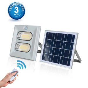 Projecteur solaire Gris avec détecteur de mouvement 100W